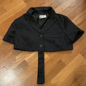 LF Cropped Pinstripe Button Down